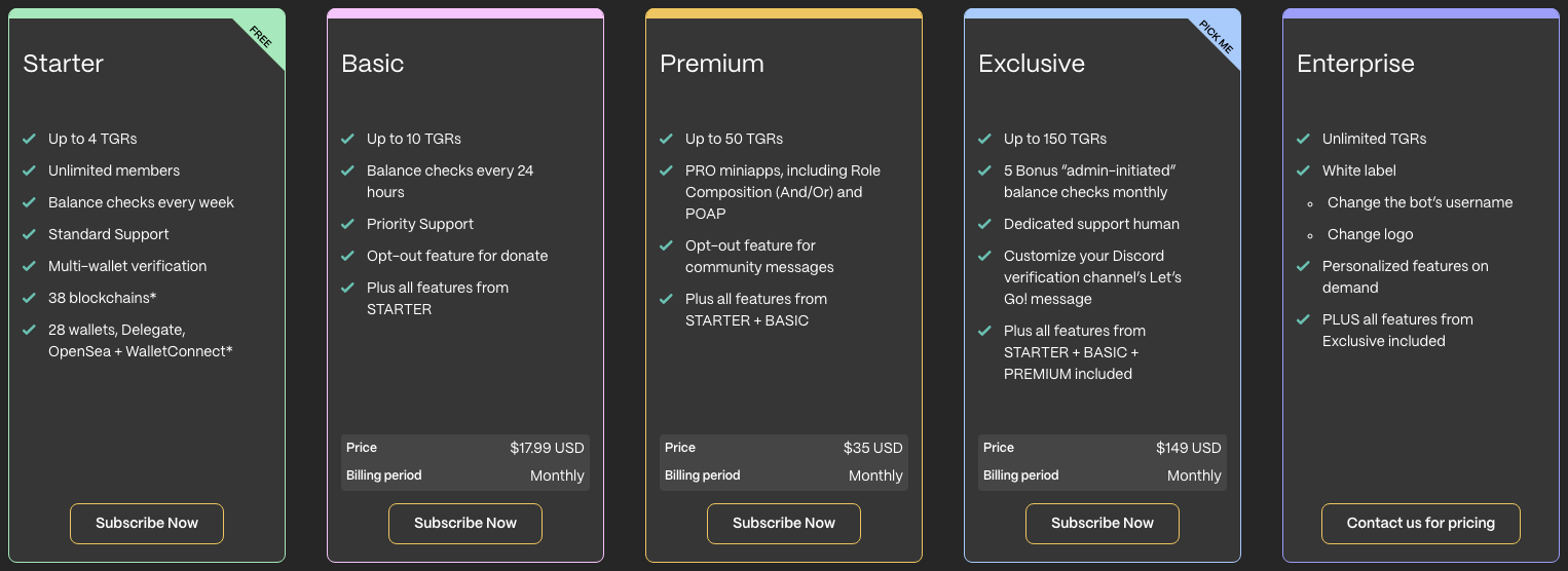 Command Center subscription page