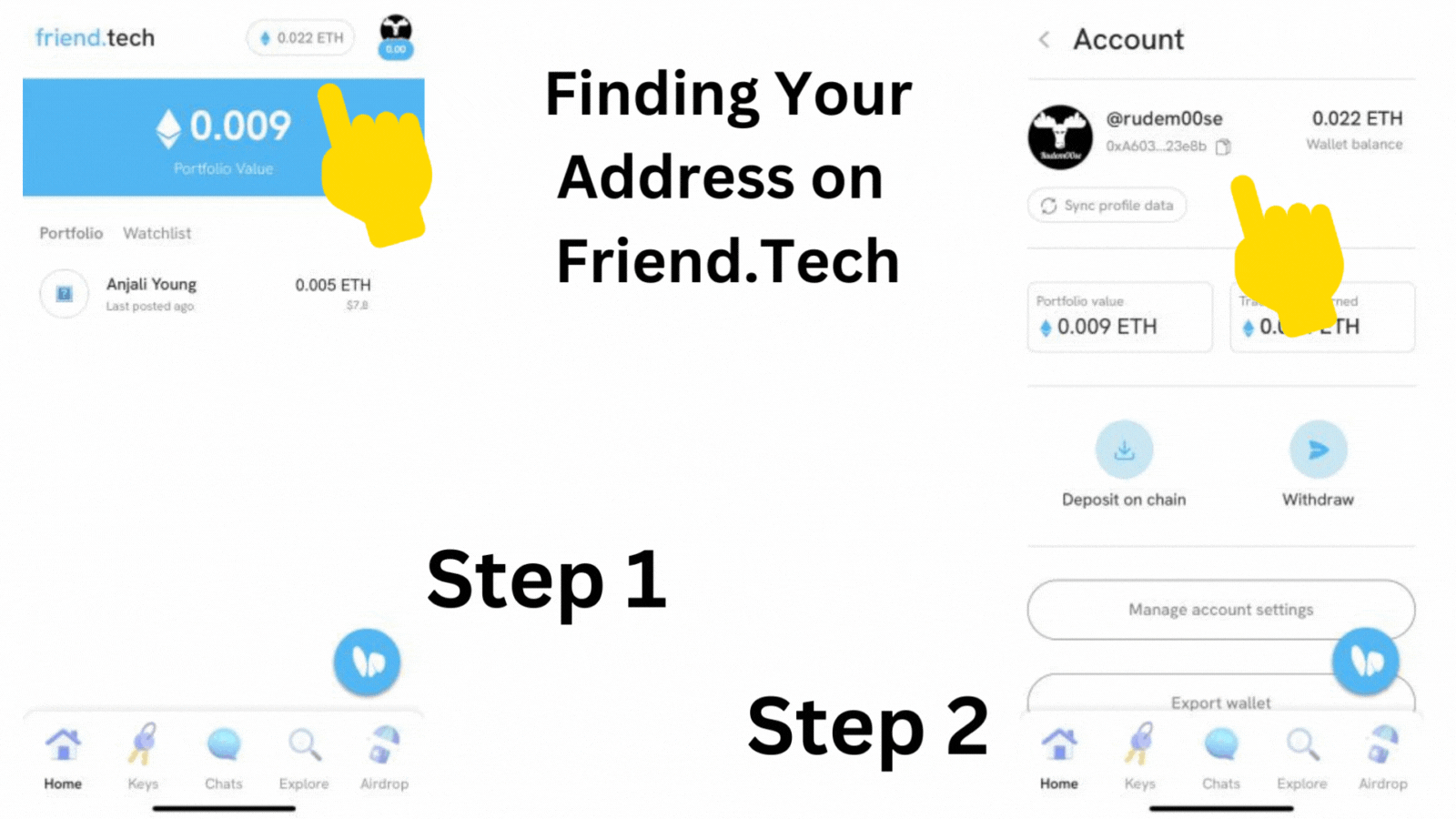 How to find the Creator Wallet Address in Friend.Tech